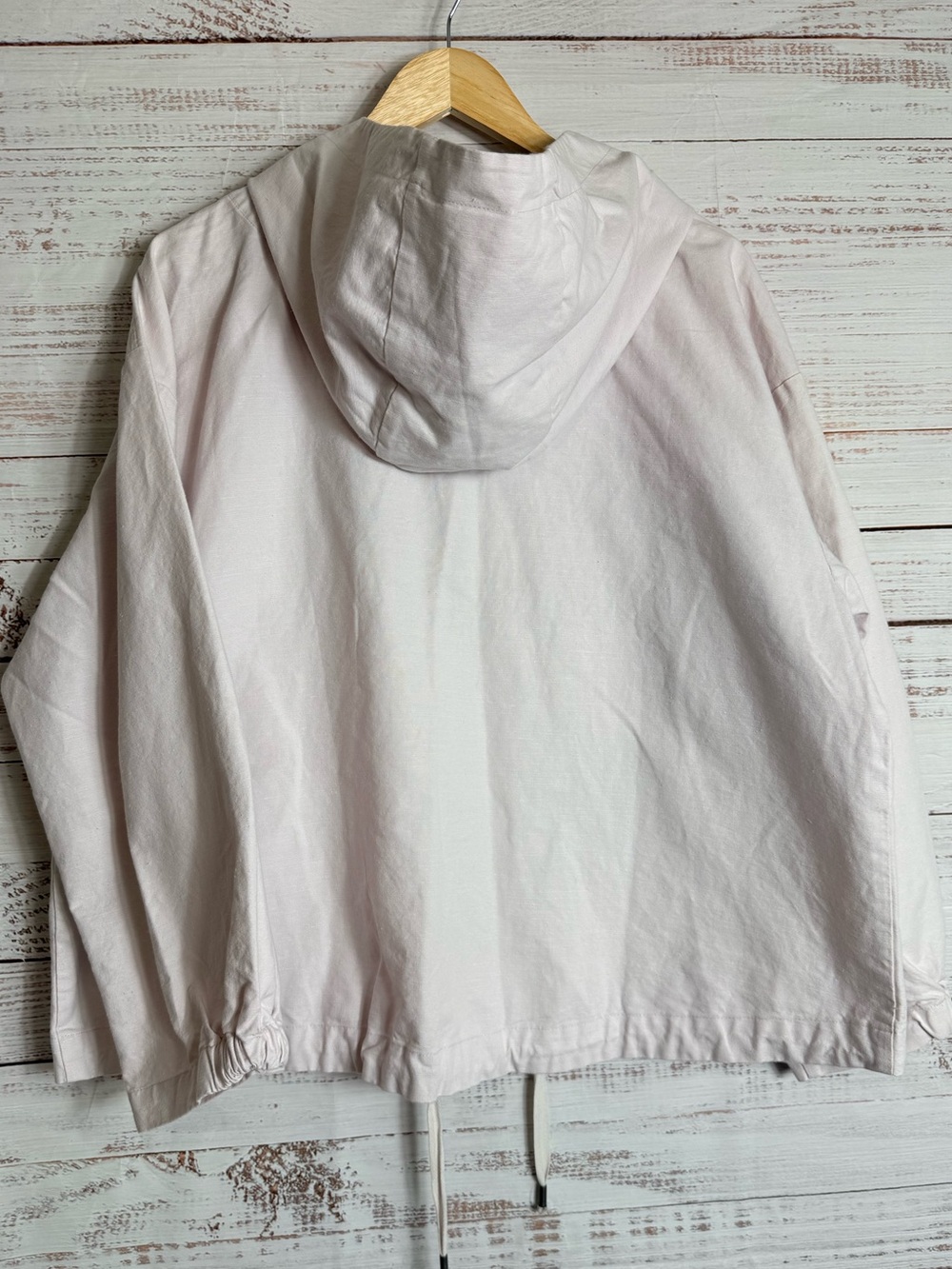 Eileen Fisher Sueded Organic Cotton Hemp CERAMIC Jacket M - Picture 3 of 6